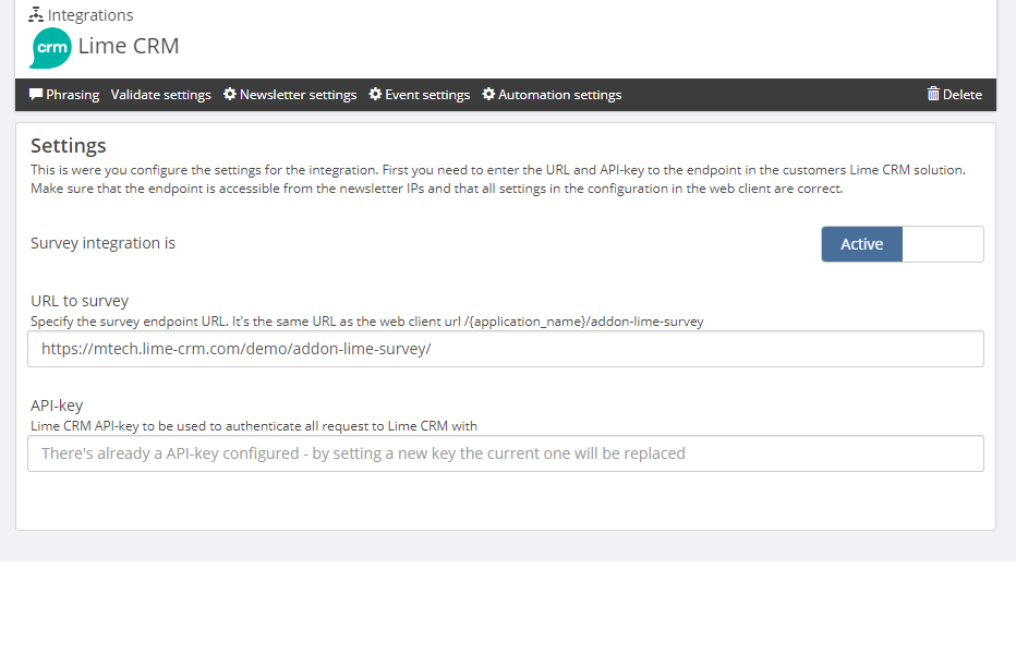 config survey lime marketing